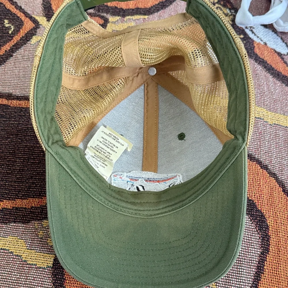 Patagonia Olive Green Trucker Hat with Multicolor Buffalo Patch - Picture 4 of 6